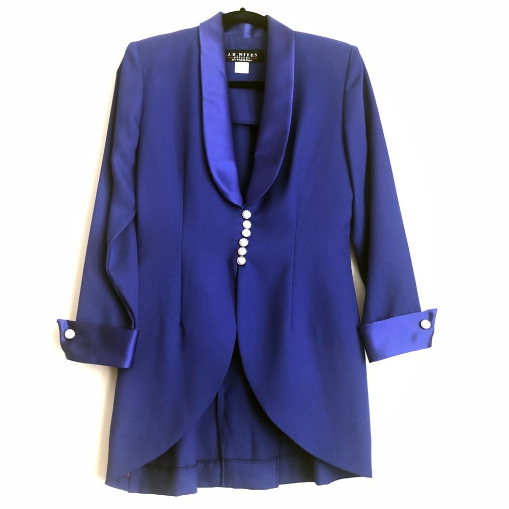 VINTAGE Blazer in Royal Blue Size 5 - Picture 4 of 10